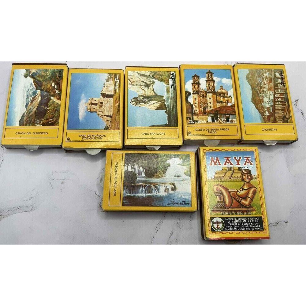 Vintage Match Box Maya Extra de Lujo 50 Cerillos‎ Box Lot Collection Set